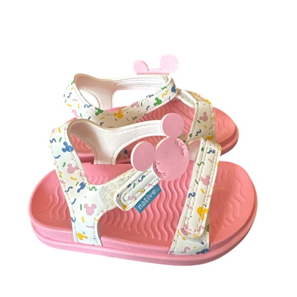 Native‎ X Disney Charley Sandals Toddler/Kids Girls Toddler Size 5 C Pink Mouse - Picture 1 of 7
